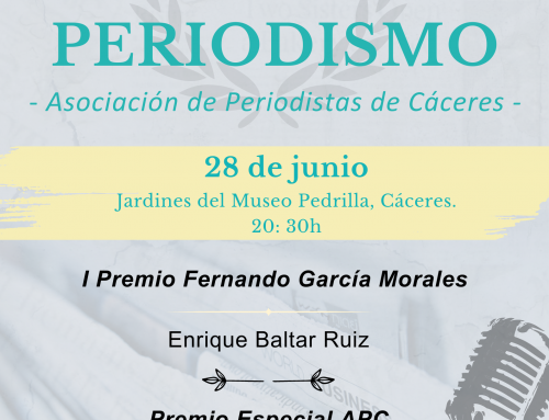La Asociación de Periodistas de Cáceres entregará mañana sus “I Premios de Periodismo”